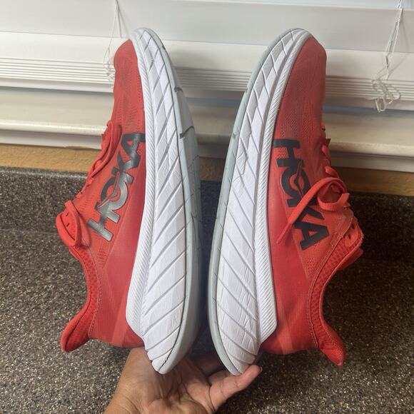 Hoka One One Carbon X 2 Shoe Men 13D Running Lightweight Athletic Trainer Orange - Picture 4 of 11